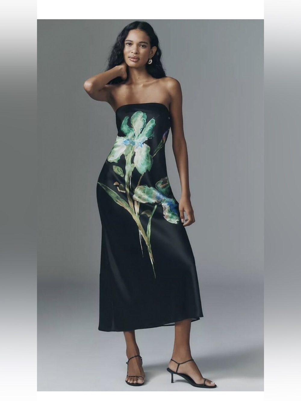 Worn once! Anthropologie long strapless dress